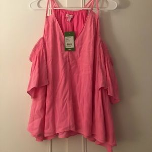 Lilly Pulitzer Open shoulder top